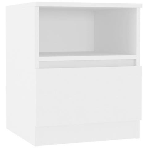 Lusso Casadino -  Comodino Bianco 40x40x50 Cm In Legno Multistrato - Foto 1