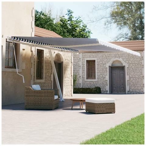 Tenda Da Sole Manuale Autoportante 500x300 Cm Crema - Foto 8