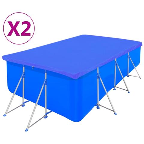 Coperture Per Piscina 2 Pz Pe Rettangolari 90 G /mq 400x207 Cm - Foto 2