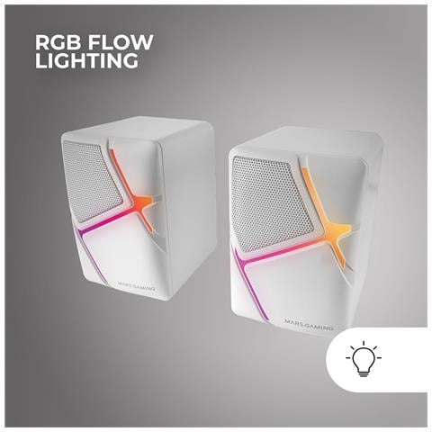 Marsgaming Mars Gaming Ms-h, Altoparlanti Gaming Rgb Flow, Driver Invertiti E Suono 3d-surround 10w, Altoparlanti Compatti Con Scatola Di Controllo Del Volume, Connessione Jack Universale 3.5mm, Nero - Foto 6