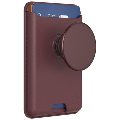 Custodia Per Carte Magnetiche Popwallet Con Supporto Popgrip Alu E Selfie, Rosso - Foto 1
