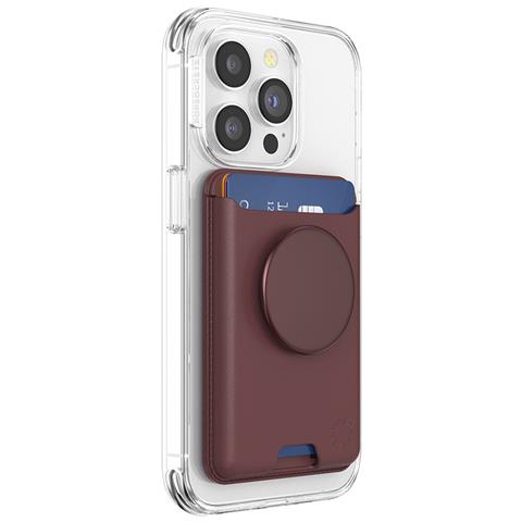 Custodia Per Carte Magnetiche Popwallet Con Supporto Popgrip Alu E Selfie, Rosso - Foto 4