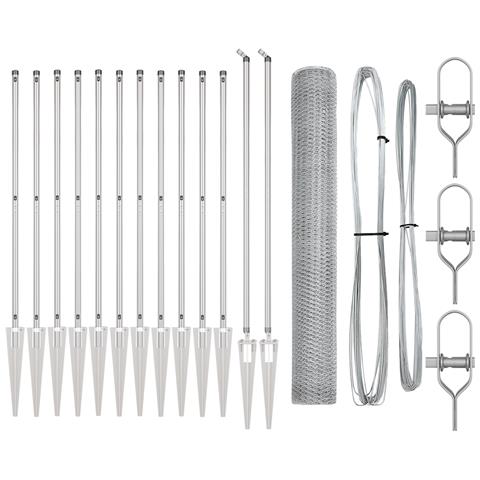 Set di Recinzione Set di 2 Acciaio Zincato 25 x 1,2 m - Foto 1