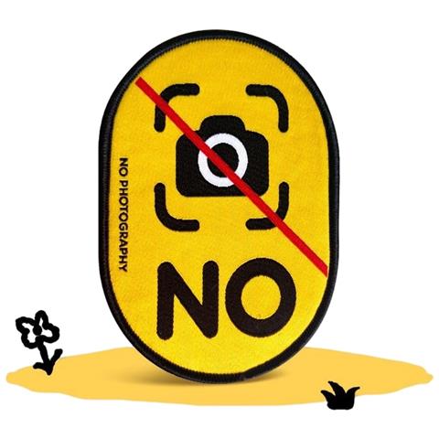 Patch Per Guinzaglio Per Animali Domestici ""no Photography"" - Etichetta Di Avvertimento A Strappo Per Collari Per Cani - Foto 1