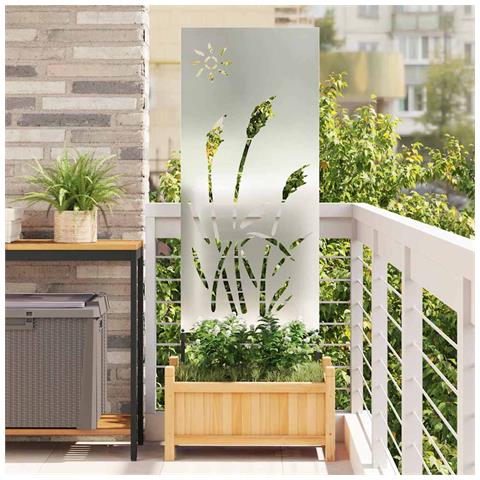 Schermo per privacy in giardino Traforo Argento 50 x 140 cm - Foto 2