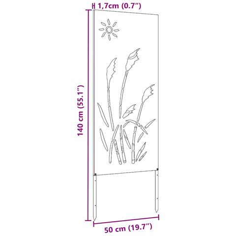 Schermo per privacy in giardino Traforo Argento 50 x 140 cm - Foto 9