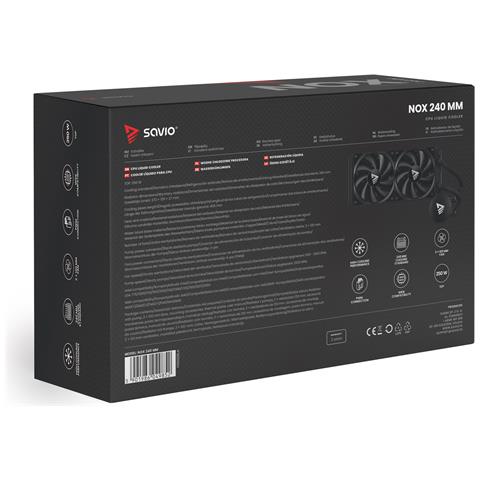 NOX 240 mm Processore Kit di raffreddamento a liquido 12 cm Nero 1 pz - Foto 2