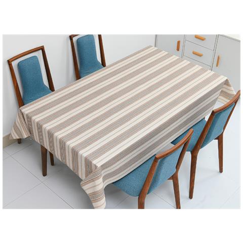 Tovaglia Antimacchia Pvc Proteggi Tavolo Maniva Glitter Riga 140x220 D4 Beige - Foto 1