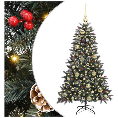 Albero di Natale artificiale con 150 LED Verde 120 cm - Foto 1