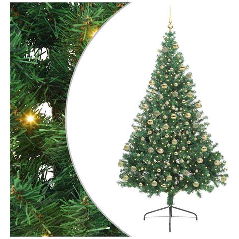 Albero di Natale artificiale con luci integrate Verde 180 cm - Foto 1