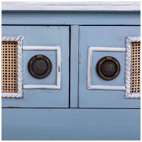 Mobile Da Ingresso In Legno Blu 90x33x77h - Foto 8