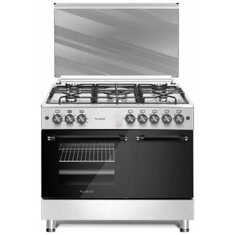 Cucina 5 fuochi a gas 90x60 Forno a gas porta bombola Inox L90GXP - Foto 2