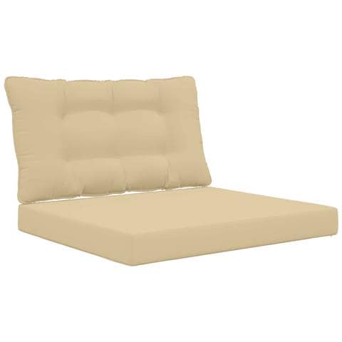 Cuscino per divano da esterno 2 pcs Beige Poliestere - Foto 1