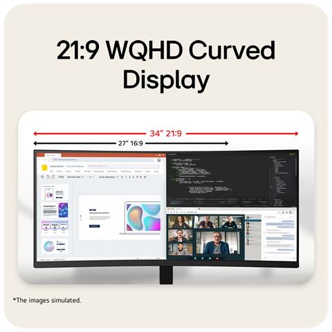 ELECTRONICS Monitor PC 86,4 cm (34") 3440 x 1440 Pixel UltraWide Quad HD LCD Nero - Foto 2