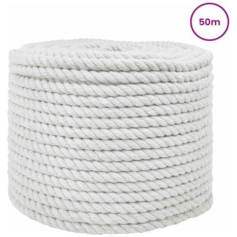 Corda Bianco 1 x 1 x 5000 cm Cotone - Foto 2