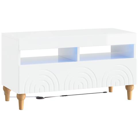 Mobile TV LED Bianco Lucido Legno ingegnerizzato - Foto 1