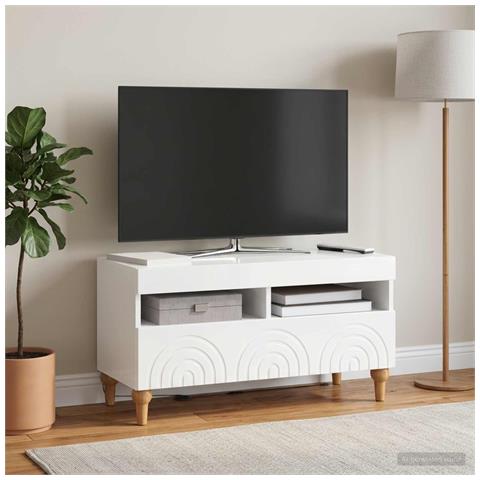 Mobile TV LED Bianco Lucido Legno ingegnerizzato - Foto 2