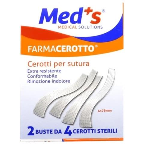 Cerotto Meds per Sutura 4X76 mm 8 Pezzi - Foto 1