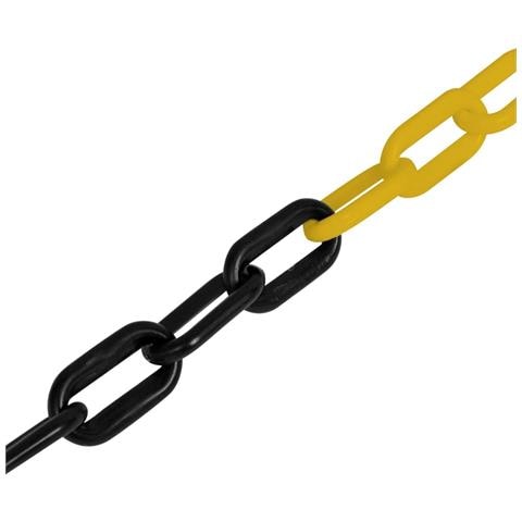 Catena D'avvertimento Di Sicurezza Traffico Plastica Giallo / nero 30m - Foto 2