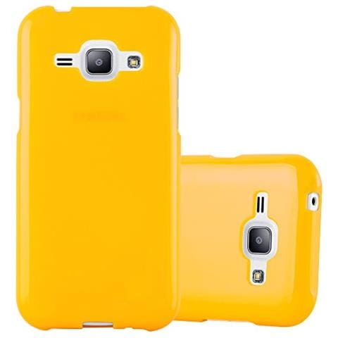 Custodia Compatibile Con Samsung Galaxy J1 2015 In Jelly Giallo - Coperchio Protettivo In Silicone Tpu Flessibile - Foto 1