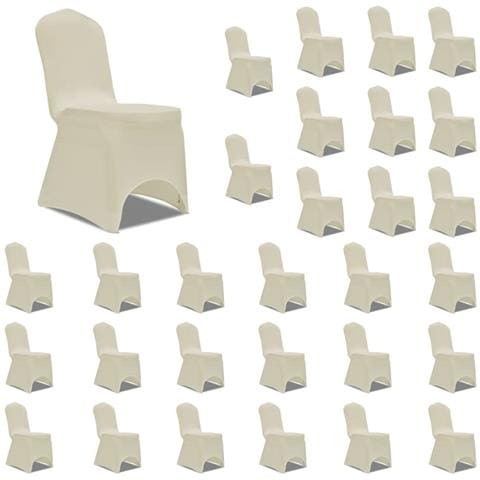 Coprisedie In Tessuto Elasticizzato Crema 30 Pz - Foto 1