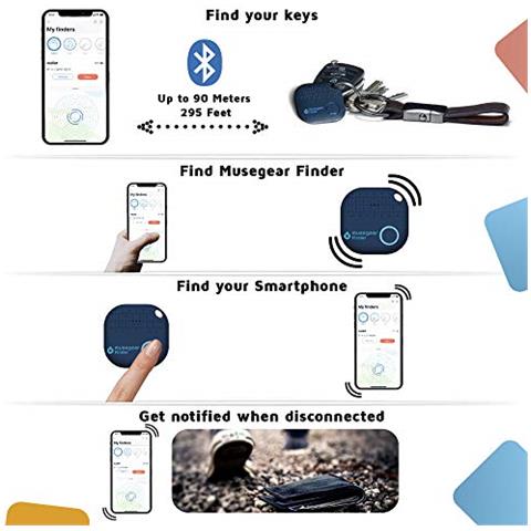 Localizzatore Chiavi Bluetooth - volume 3 Volte Più Potente - colore Blu - Key Finder - Portafoglio Telefono - Foto 2