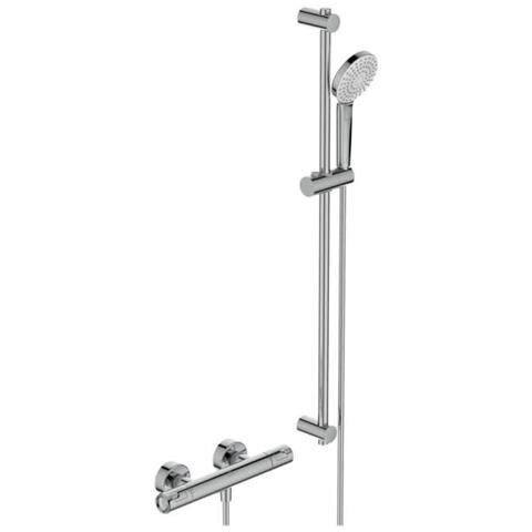 Set Doccia Termostatico - Ceratherm T50 - Asta 90 Cm E Doccetta Tonda 3j Ø11 Cm - Cromo - - Foto 1