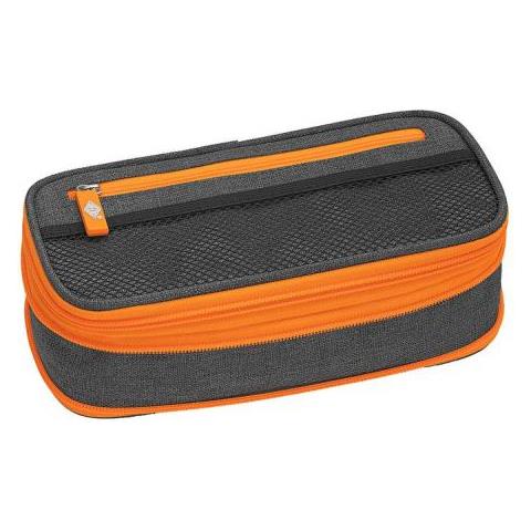 Neon Stretch Astuccio Portamatite Poliestere Grigio, Arancione - Foto 1