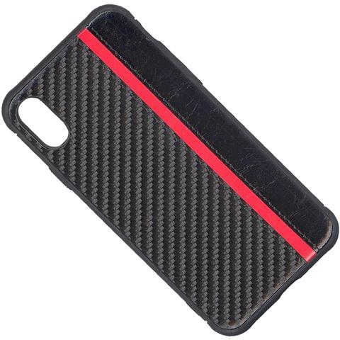 Custodia F-case Tpu Silicone Elegant Feber Cover Case Per Apple Iphone X - Xs Carbon Black - Foto 1