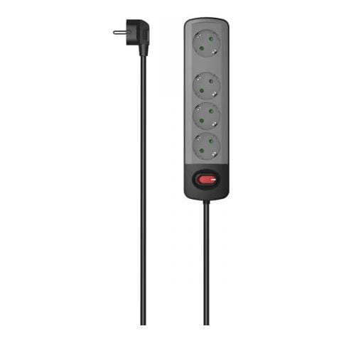 00223053 Prolunghe E Multiple 1,5 M 4 Presa (e) Ac Interno Nero, Grigio - Foto 1