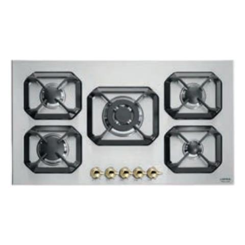Lofra Piano Cottura HRS9A0 a Gas con 5 Fuochi Colore Acciaio Inossidabile