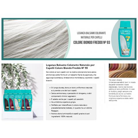 Balsamo Colorante Per Capelli Colore Biondo Freddo Nº 93 ""leganza"" Colorante Senza Ammoniaca |arricchito Con Oli Naturali - Foto 8