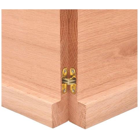 Ripiano Muro Marrone 120x40x (2-4) cm Massello Rovere Trattato - Foto 2