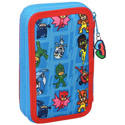Astuccio Doppio Pj Masks 12.5 X 19.5 X 4 Cm Azzurro (28 Pcs) - Foto 5