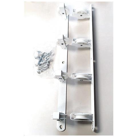 Stendibiancheria Tarrés Basic 4 Pulegge Bianco Da Muro Ferro Epoxi 47 X 5 X 5 Cm - Foto 2