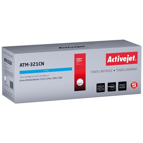 Activejet Atm-321cn Toner (sostituisce Konica Minolta Tn321c; Supreme; 25.000 Pagine; Ciano) - Foto 1