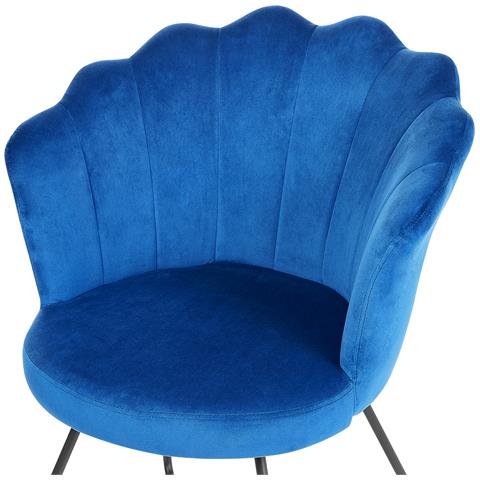 Poltrona Velluto Blu Marino Lovelock - Foto 2