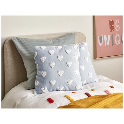 Set Di 2 Cuscini Gazania Cotone 45 X 45 Cm Grigio Chiaro - Foto 1