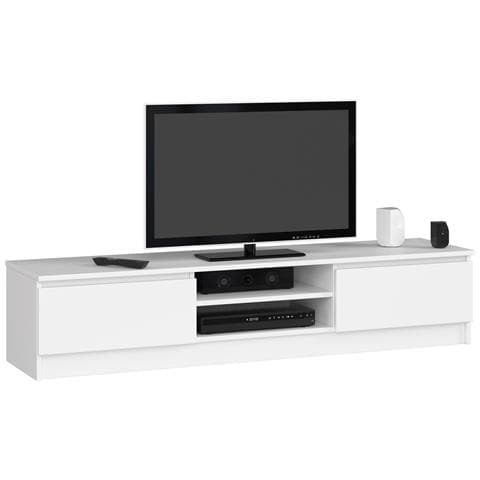 Mobiletto TV, 2 ante, 160x40x33 cm, Colore Bianco - Foto 1