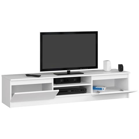 Mobiletto TV, 2 ante, 160x40x33 cm, Colore Bianco - Foto 2