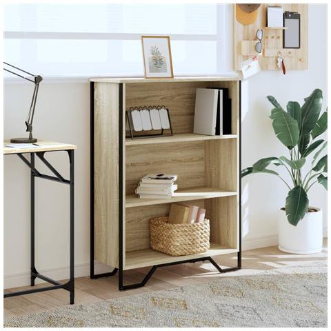 Libreria Rovere Sonoma 80x31x106 Cm In Legno Multistrato - Foto 3