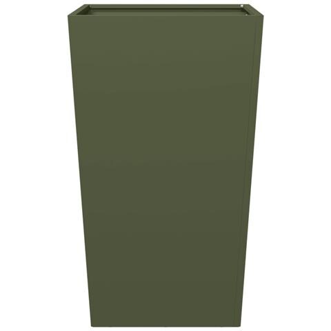 Fioriere da Giardino 2 pz Verde Oliva 45x45x75 cm in Acciaio - Foto 2