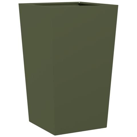 Fioriere da Giardino 2 pz Verde Oliva 45x45x75 cm in Acciaio - Foto 10