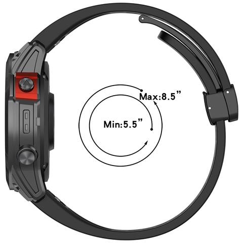 Cinturino Orologio In Silicone Da 20 Mm Per Garmin Epix Pro 42 Mm /fenix 7s /fenix 7s Pro Black - Foto 1