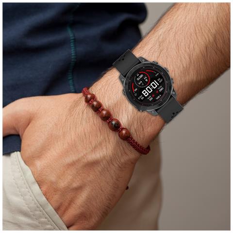 Cinturino Orologio In Silicone Da 20 Mm Per Garmin Epix Pro 42 Mm /fenix 7s /fenix 7s Pro Black - Foto 5