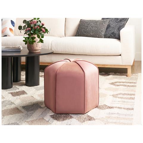 Pouf Wishek Velluto Rosa - Foto 1
