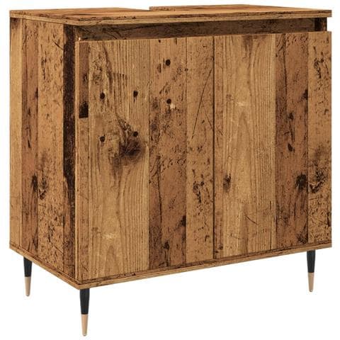 Mobile Da Bagno Legno Antico 58x33x60 Cm In Truciolato - Foto 1