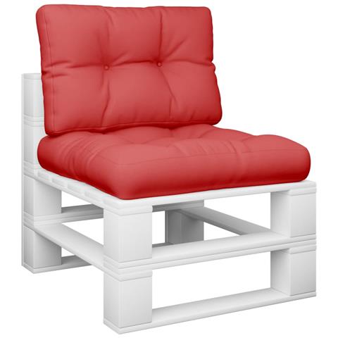 Cuscini Per Pallet 2 Pz Rossi In Tessuto - Foto 3