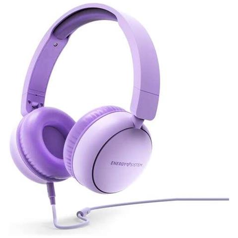 Cuffie Cablate - 100% Plastica Riciclata - Cavo Removibile - Microfono - Assistente Vocale - Colore Viola - Foto 1