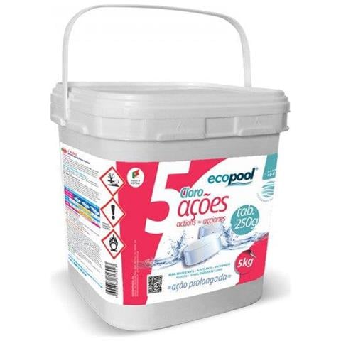 Cloro 5 Azioni: Disinfettante, Alghicida, Chiarificante, Stabilizzante Del Cloro E Antifungino 25 Kg - Foto 1